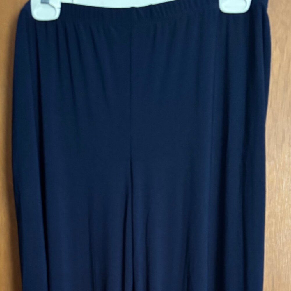 MSK Women's 1X Wide Leg Pants with White Piping